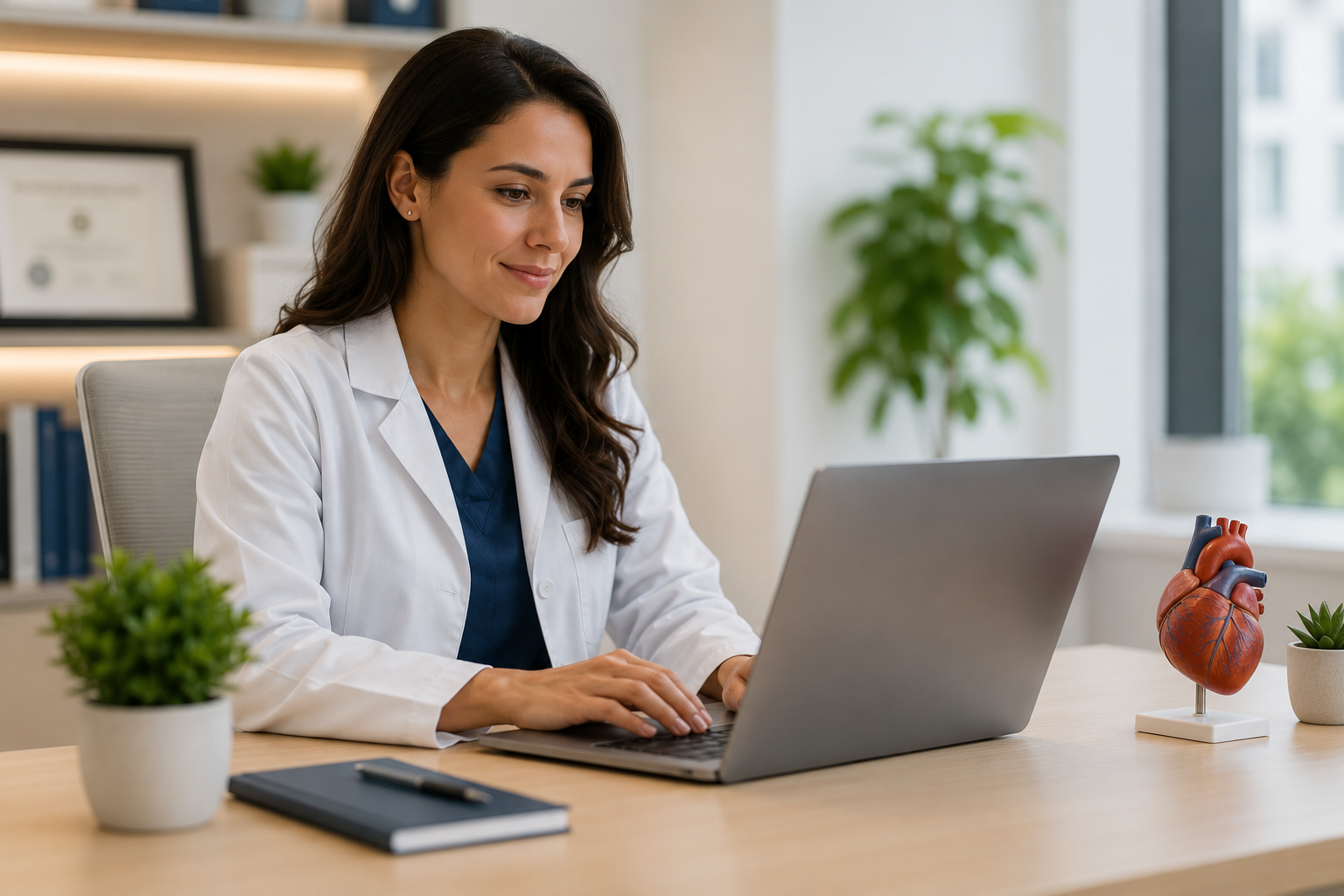 Profesional de salud representando presencia médica digital